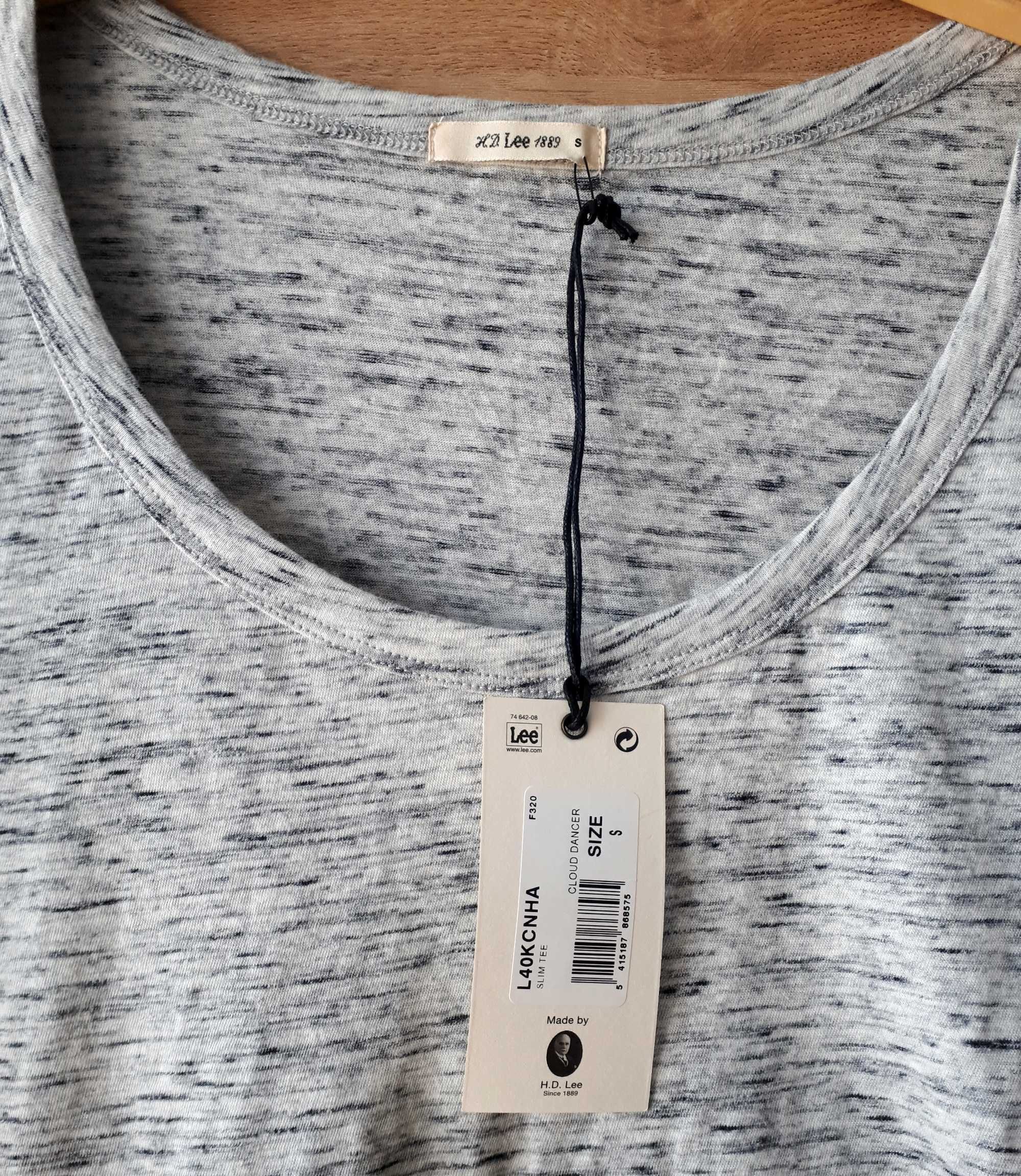 Koszulka Lee T-shirt damski nowy rozmiar S szary z metką