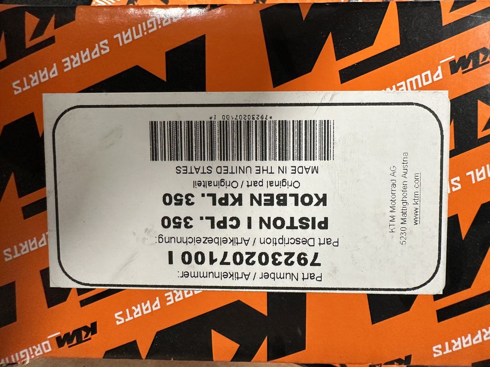 Tlok oem nominał ktm excf 350 19+