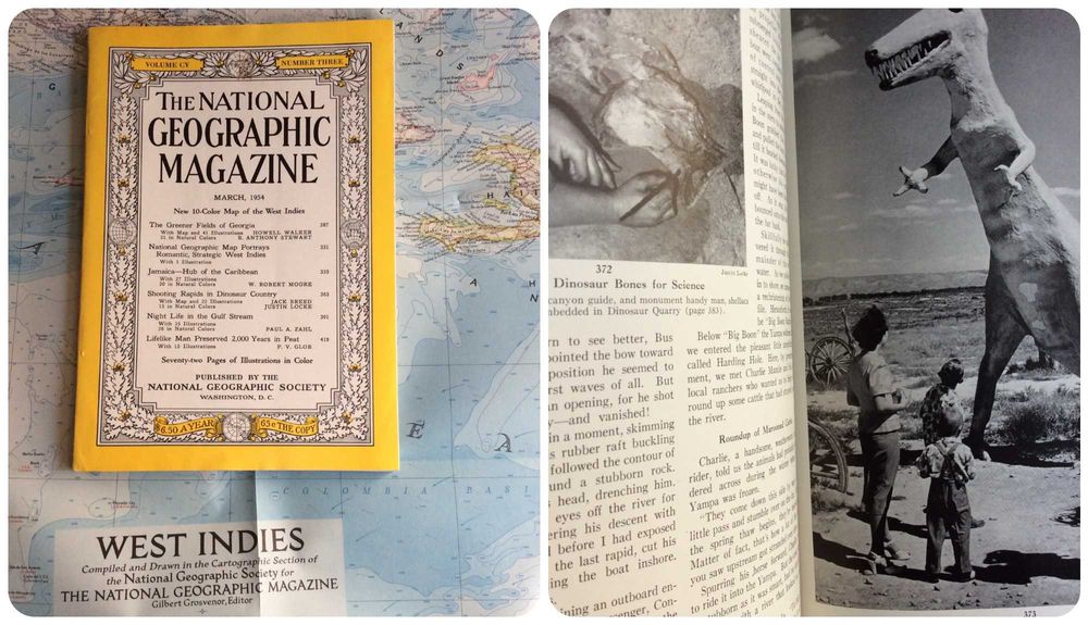 National Geographic Magazine Volume CV. Num. 3 March 1954. 1 mapa