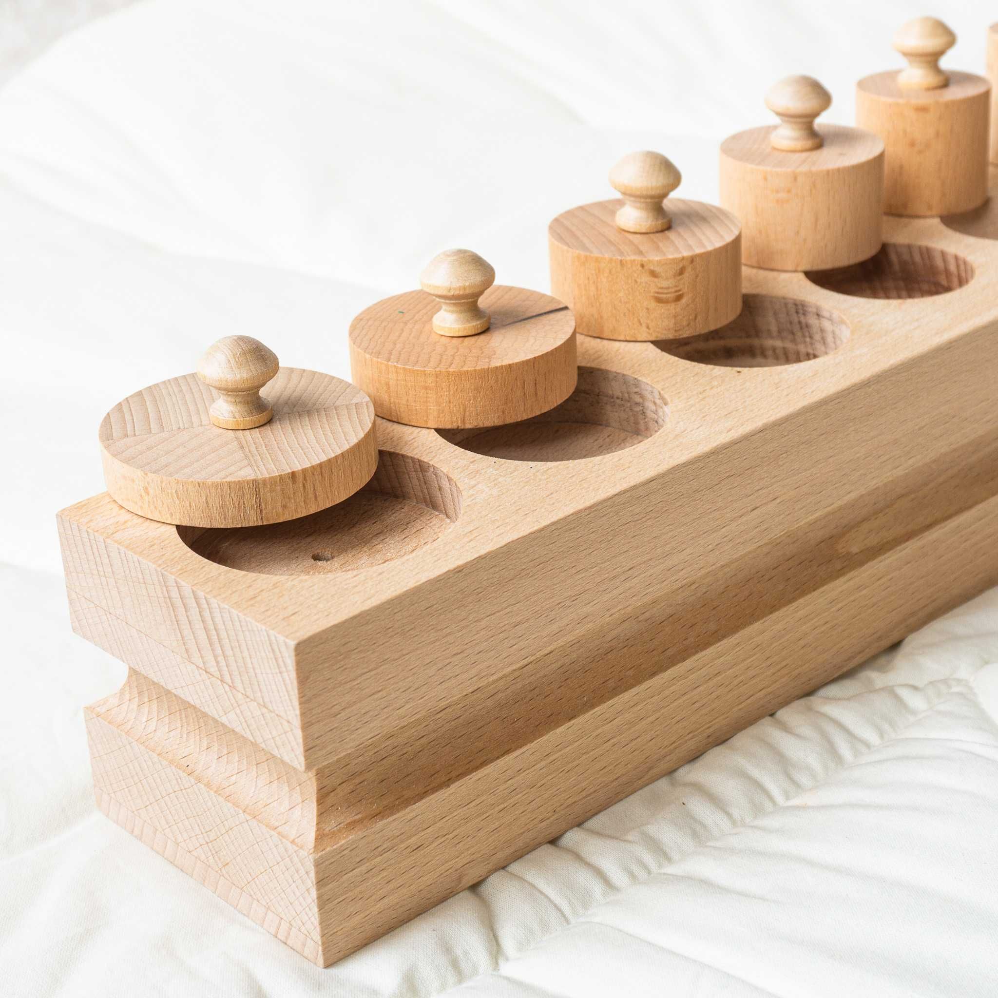 Cylindry Do Osadzania Montessori drewno bukowe PROMOCJA