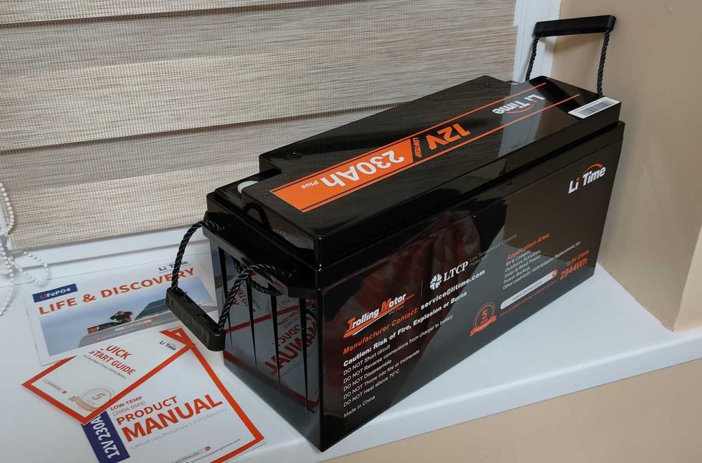 Акумулятор LiTime 12 V 230 Ah LiFePO4 літій залізо-фосфат BMS 200 A