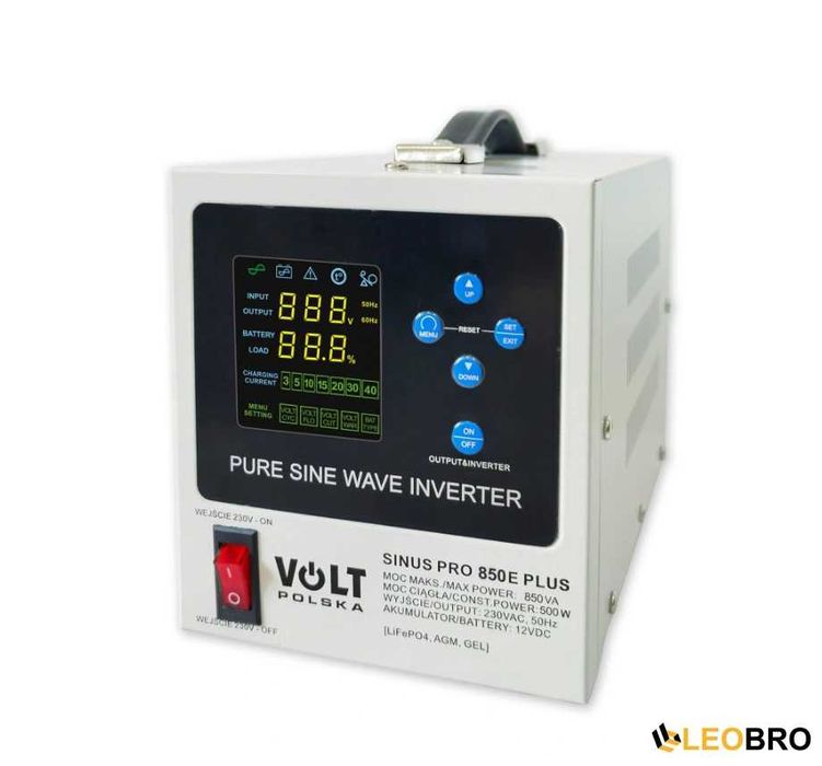 Гібридне ДБЖ/інвертор Volt Polska SINUS PRO 850 EPLUS 12/230V 500/850W