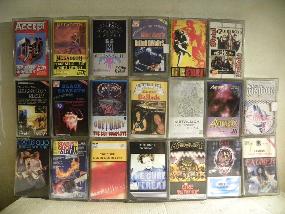 20 kaset magnetofonowych metal hard rock black sabbath megadeth accept