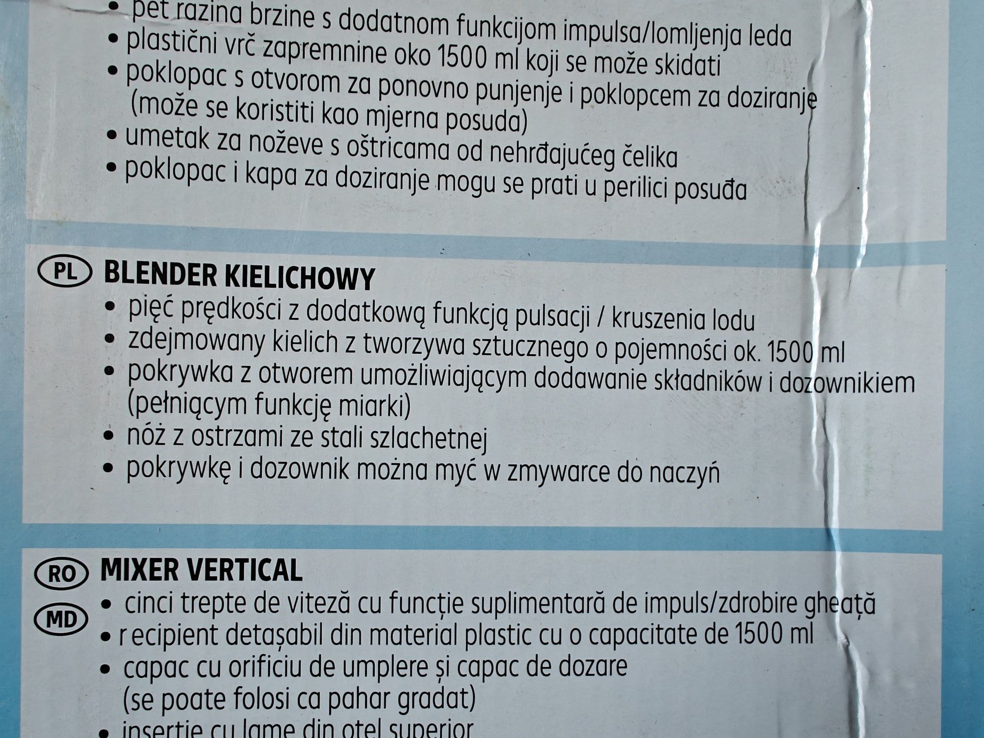 Blender kielichowy 600W Switch on