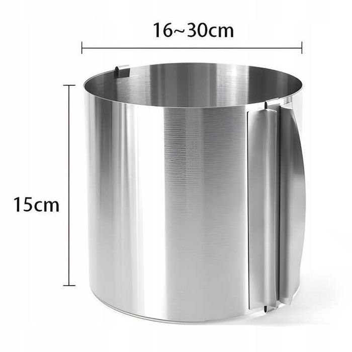 Rant Do Tortu Regulowana Tortownica Obręcz 15 Cm Średnica 16-30 Cm