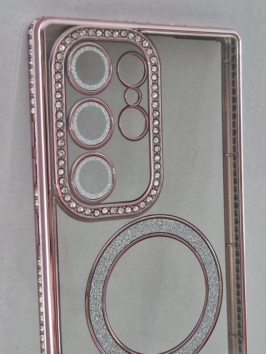 Bling Magsafe Case do Samsung Galaxy S24 Ultra różowy