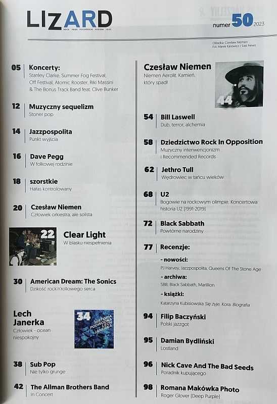 Lizard nr 50/2023 - Niemen, Jethro Tull, U2, Black Sabbath