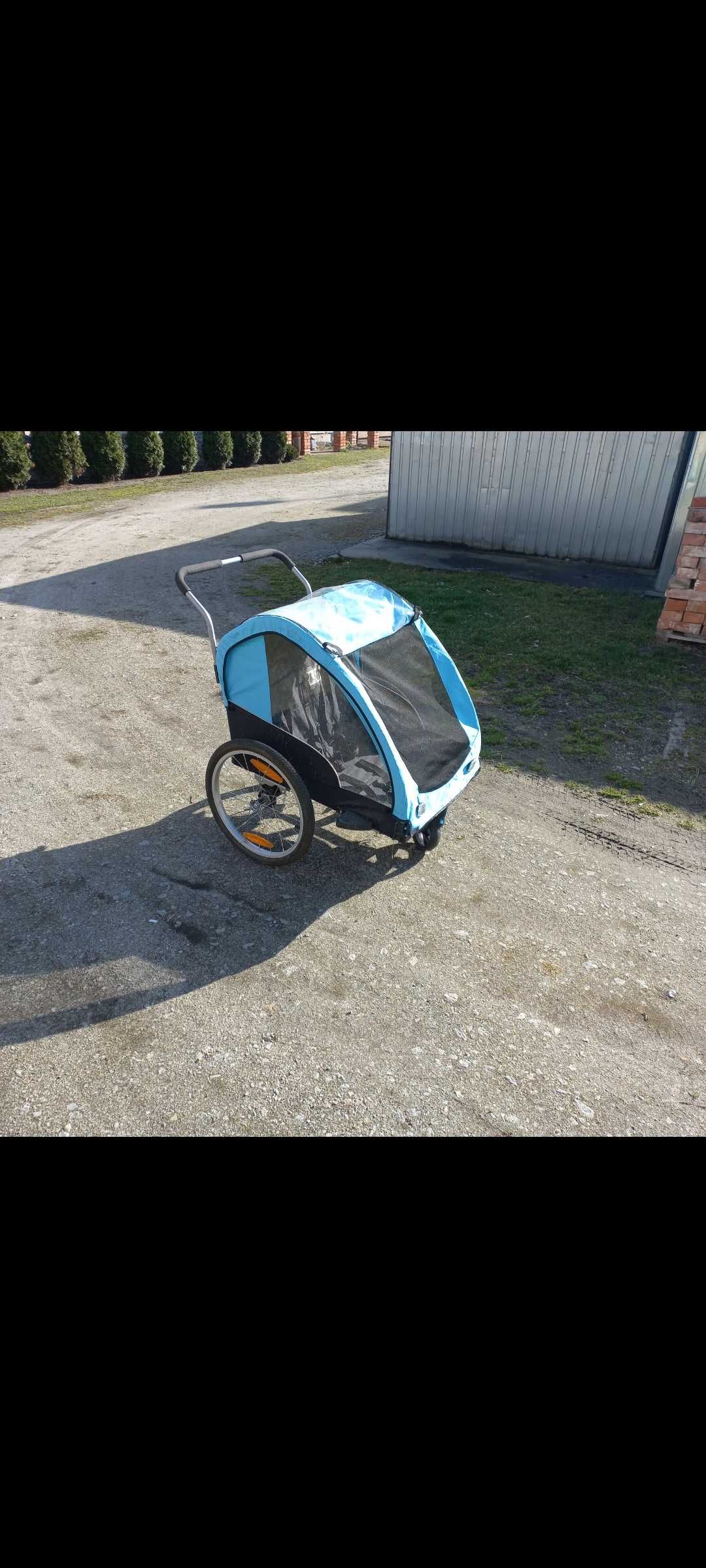 Przyczepka rowerowa dla dzieci.