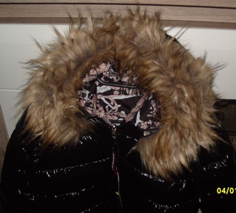 Dwustronna ciepła zimowa kurtka THE WESS_z połyskiem roz. M /L