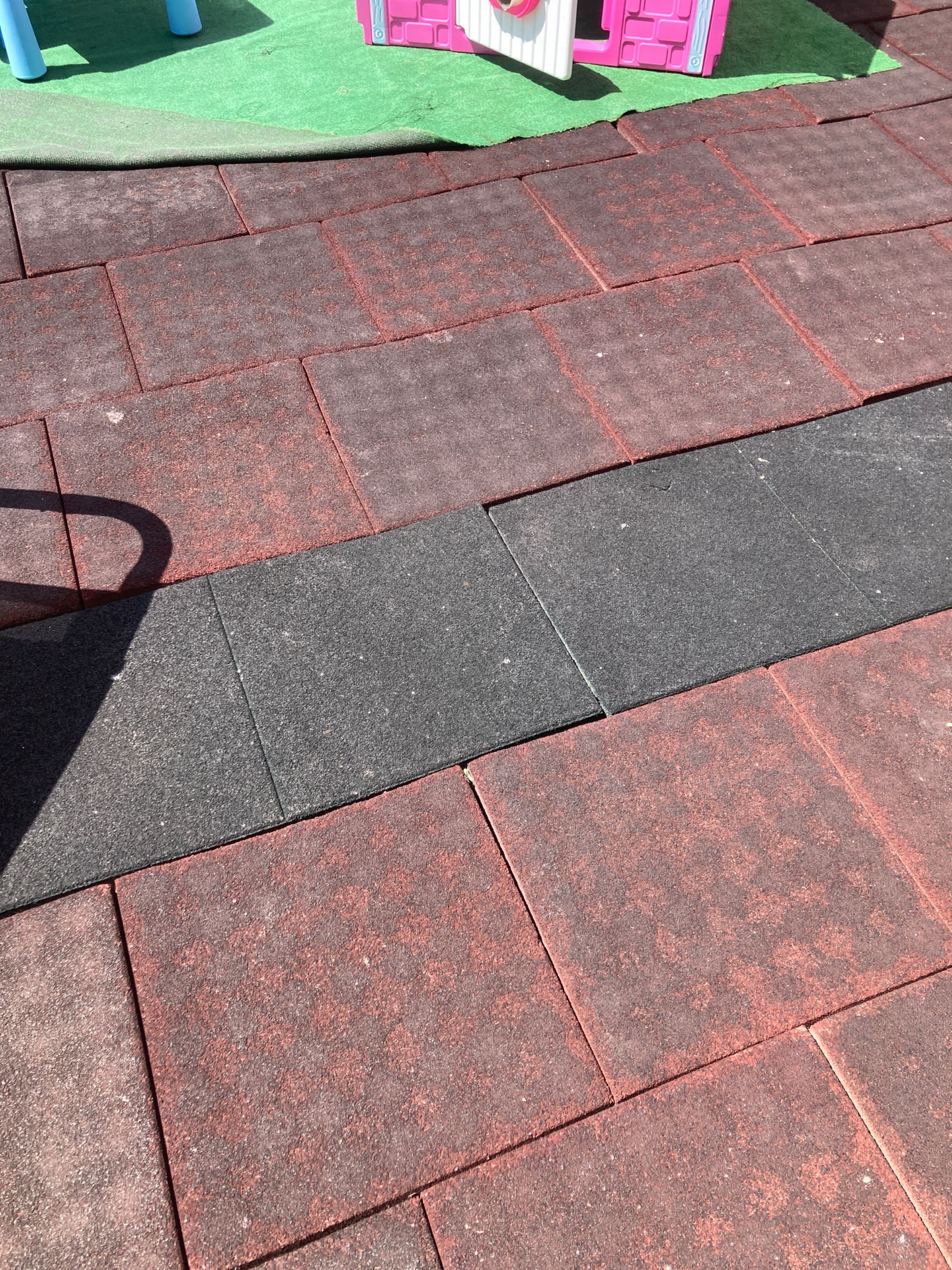 Placas borracha para jardim parque crianças