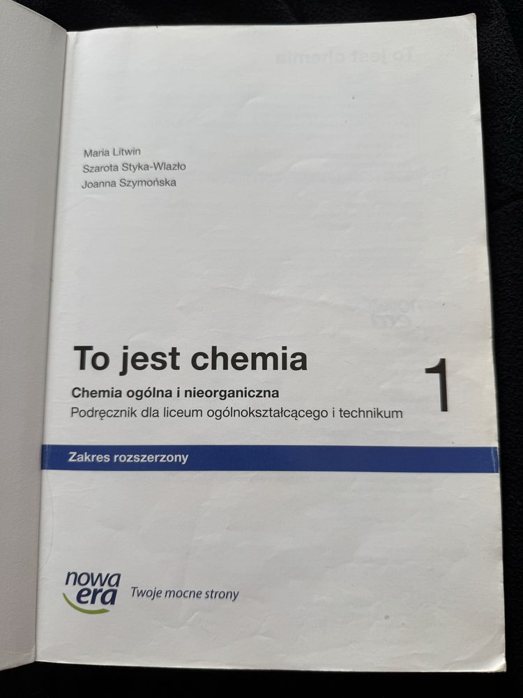 To jest chemia 1 zakres rozszerzony