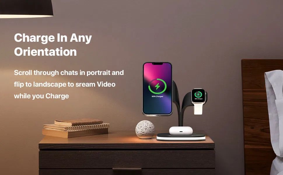 Магнітна зарядна станція iphone airpods apple wach