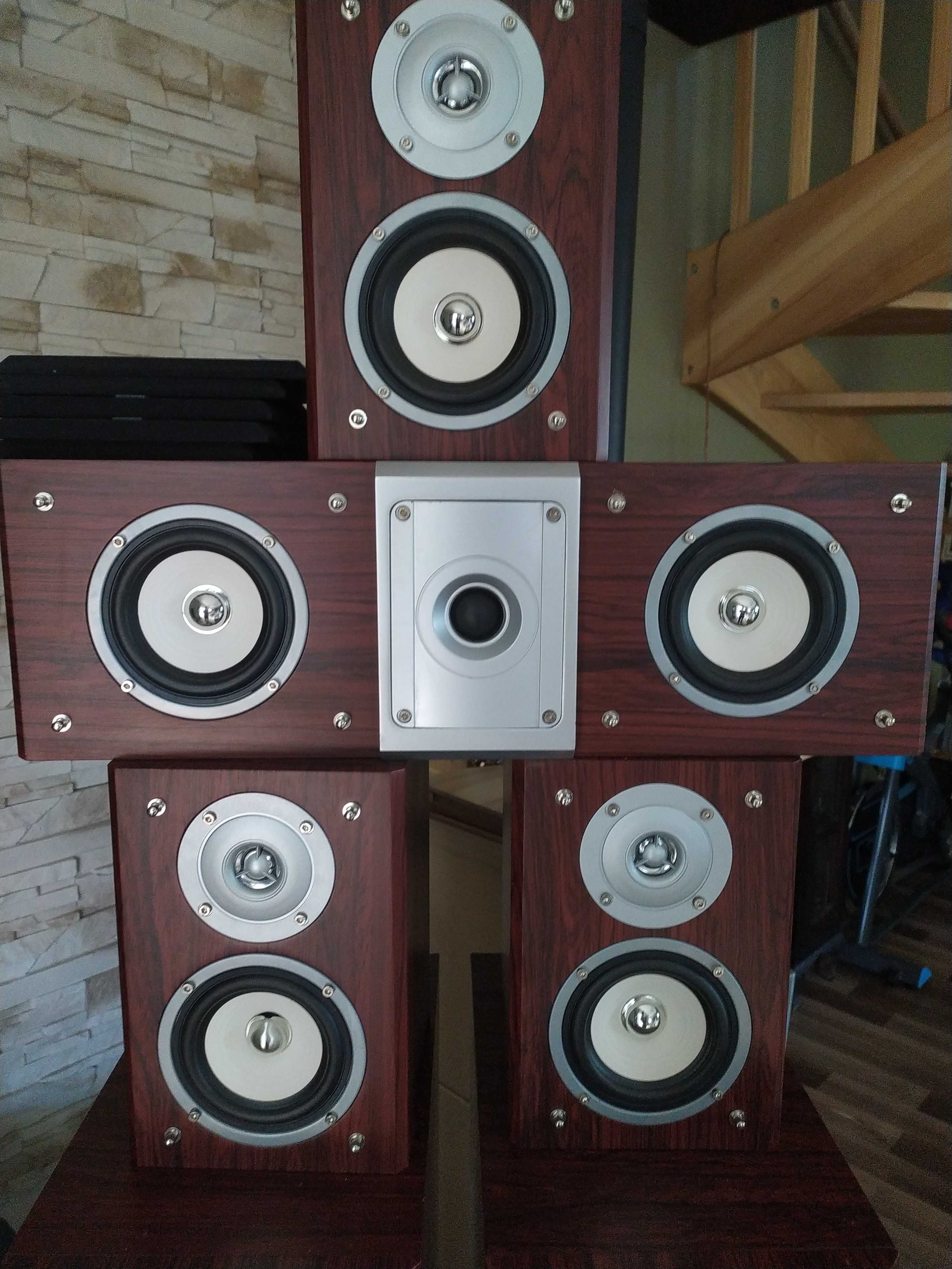 Amplituner Onkyo TX-SR502E + zestaw głośników M-Audio 150W/100W/80W