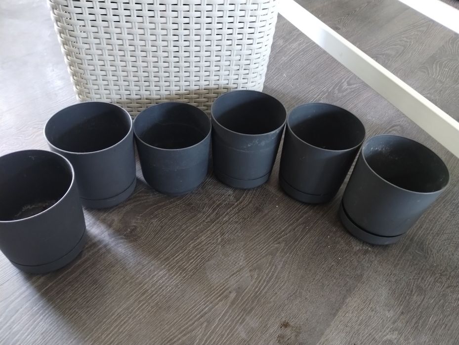 Zestaw 6 doniczek 13 cm