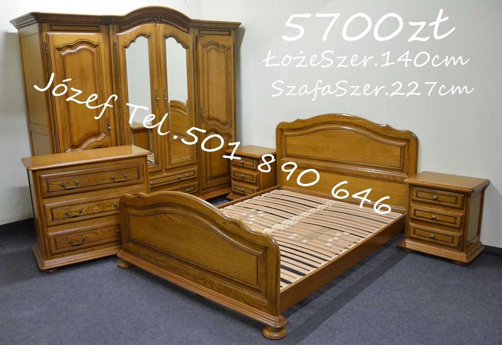 Piękna Sypialnia / Szafa Komoda Łóżko Szafki Nocne / Meble / Dowozimy