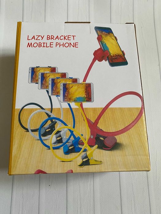 Універсальний гнучкий тримач для телефонів із прищіпкою чорний