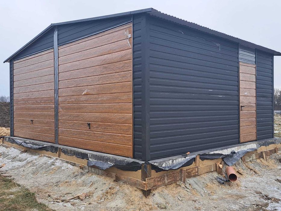 OCYNK Garaż Blaszany OCYNKOWANY-NA BUDOWĘ- Garaże Blaszane - Maj-Blach