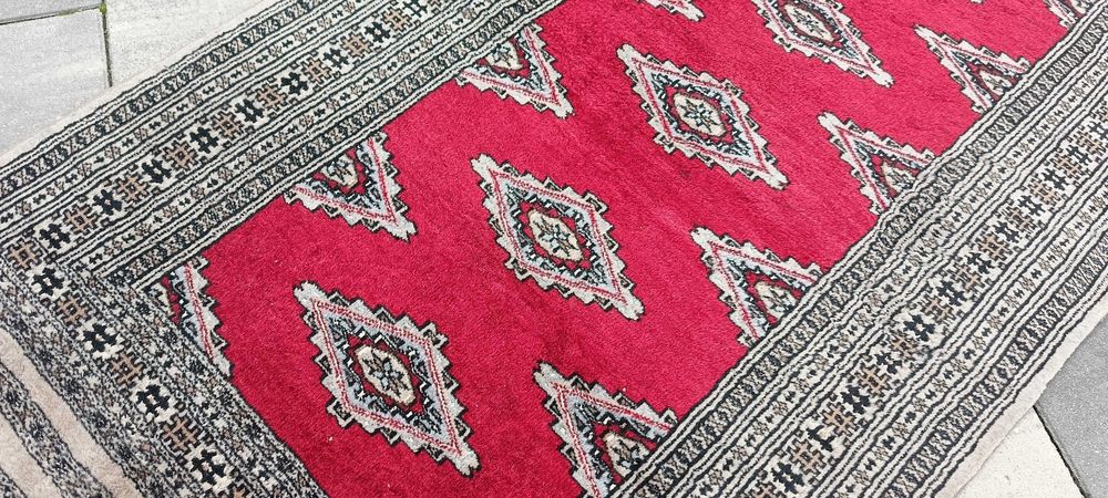 Buchara chodnik wełniany tkany ręcznie 312 x 81 cm wełna dywan perski