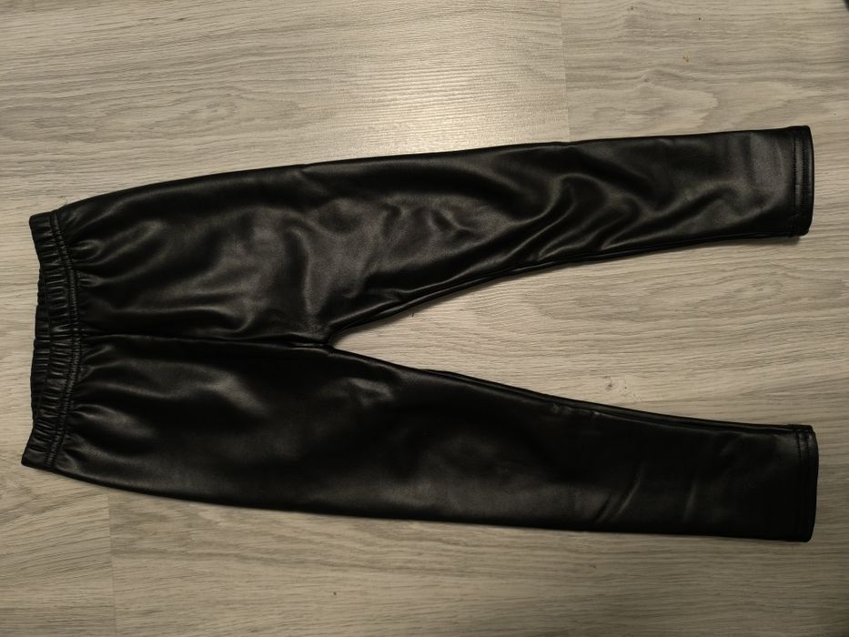 Лосини екошкіра на флісі розмір 110-116 см