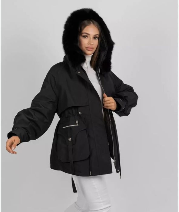 стильна парка на мєху