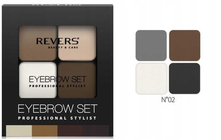 Revers EYEBROW SET STYLIST 3 Cienie brwi i WOSK 02