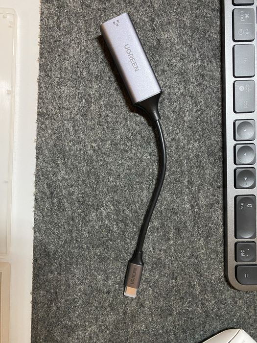 Перехідник адаптер Ugreen usb-c на RJ45