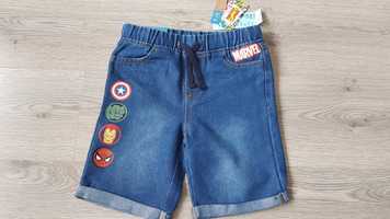 Marvel nowe spdenki jeansowe r.134