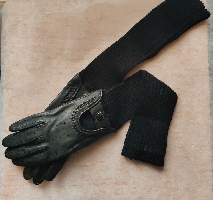 перчатки-трасформеры, кожа,, подкладка