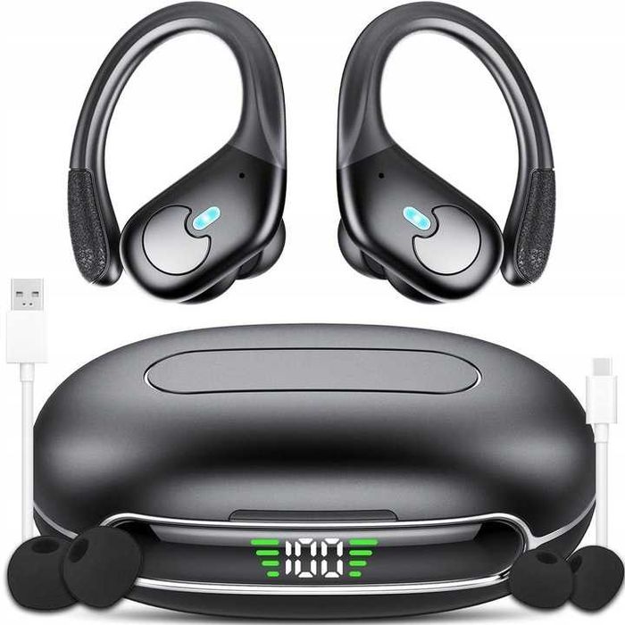 Słuchawki Bezprzewodowe Bluetooth Sportowe Do Biegania Ergonomiczne