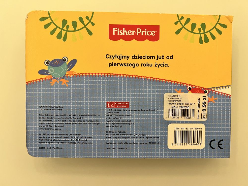 Książka Fisher Price Liczby, pierwsze liczy, cyfry
