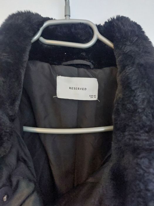 Sztuczne futro kurtka czarna