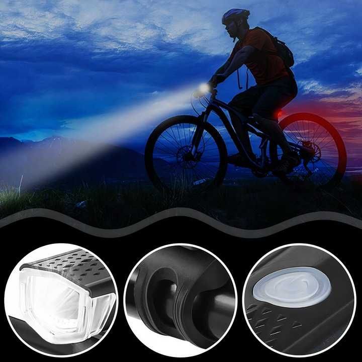 Lampki Rowerowe Przód Tył Ładowanie USB Lampka Rowerowa Tryby pracy