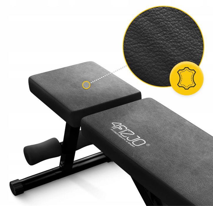 Ławka Ławeczka Treningowa do Ćwiczeń Regulowana Składana Prosta Skośna