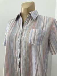 Koszula damska bawełniana pastelowa bluzka M&S 40