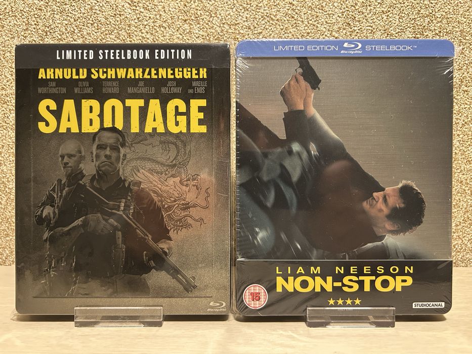 Steelbook Blu-ray Напролом /Петля времени /Саботаж/Игрок