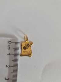 Medalha Sueca 1 cm ouro 19,2k