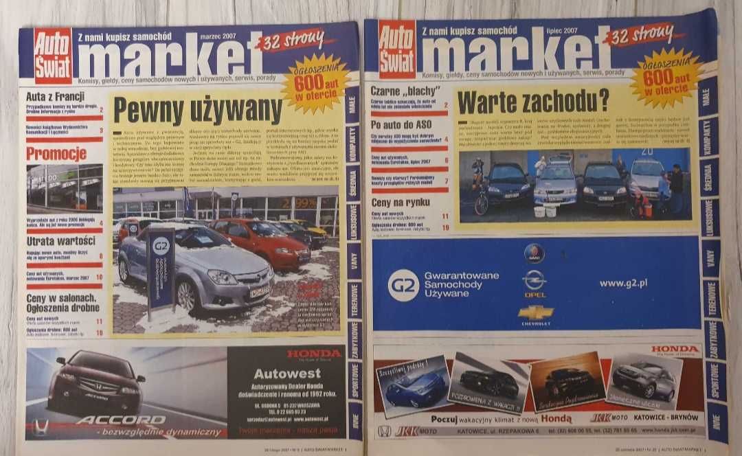Auto Świat 2007 archiwalne numery gazeta motoryzacyjna kolekcja Unikat