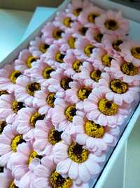 Różowy Mydlany Kwiat Słonecznika_BOX 50 sztuk