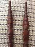 Arte Africana - Colher e Garfo de madeira, 38cm, com cerca de 100 anos