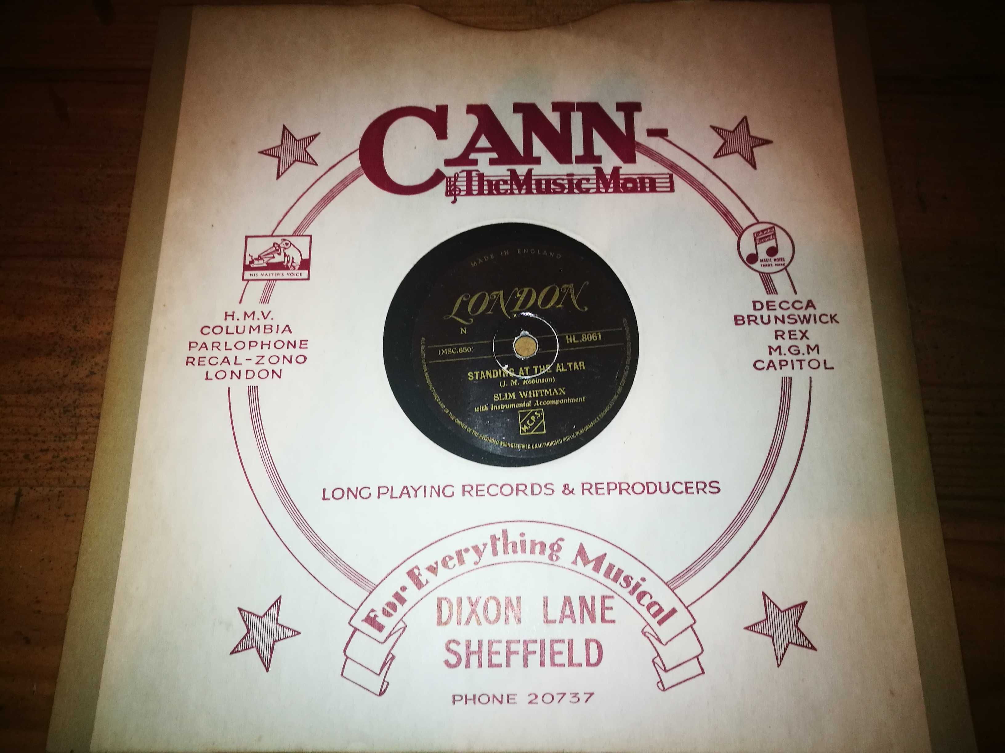 SLIM WHITMAN'S (Country Music) 78RPM-Rose Marie   (Ed ING-1955 - 10'