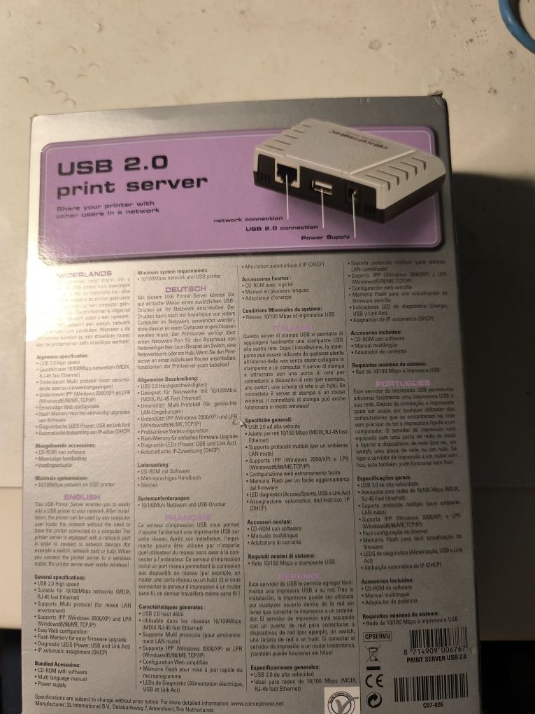 Print Server USB 2.0