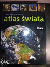 Wielki Ilustrowany Atlas Świata – Pascal, Stan Bdb + , 2003r, 240 str