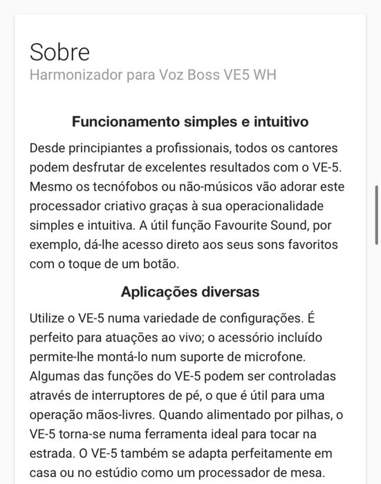 Boss VE-5 WH Vocal Performer