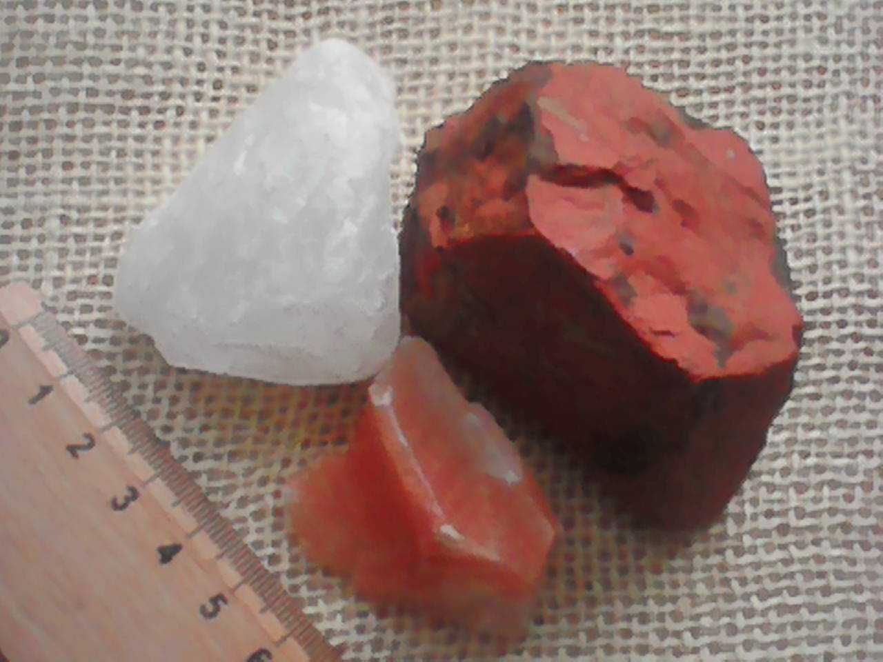 Zestaw Minerałów Surowych /Jaspis+Kamień Słoneczny+KryształG+Ametyst/