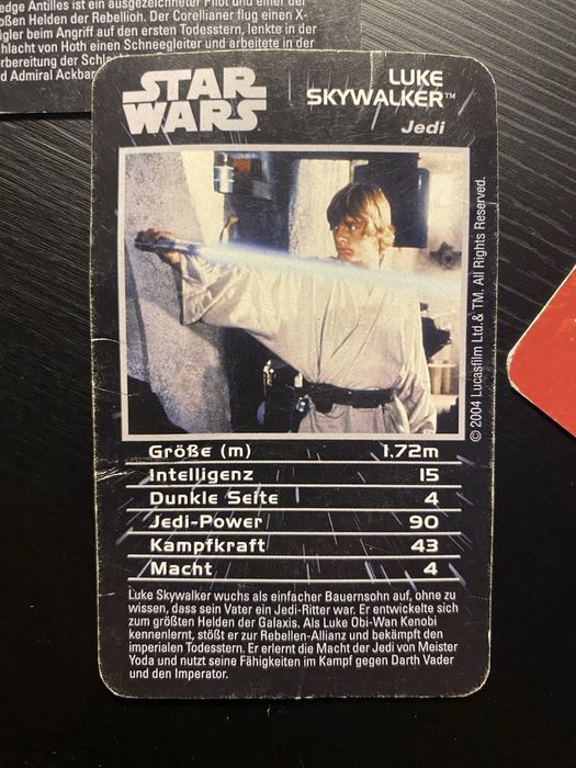 Карты Звездные войны винтаж 2005 TOP TRUMPS 26шт Star Wars