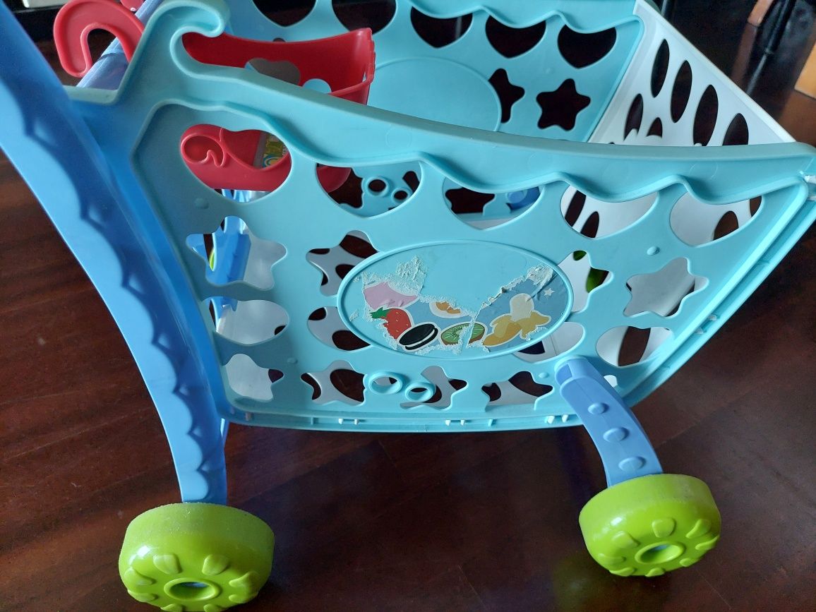 Carrinho de compras de brincar