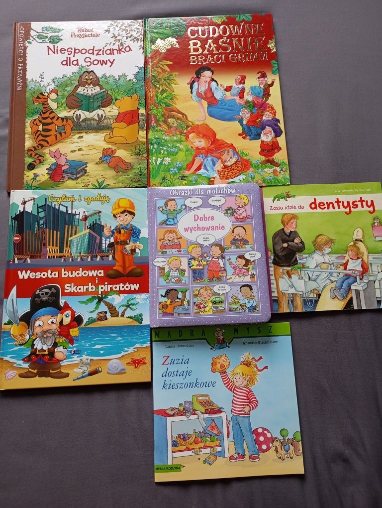 Książki, baśnie, Kubuś Puchatek i inne 6szt