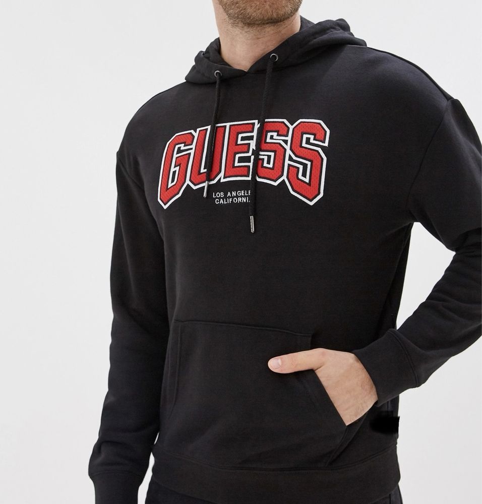 Мужское худи Guess толстовка с капюшоном Гесс кофта сумка