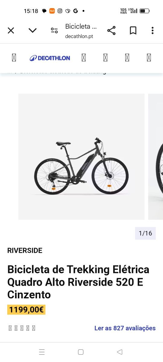 Bicicleta  eletrica Riverside 520E