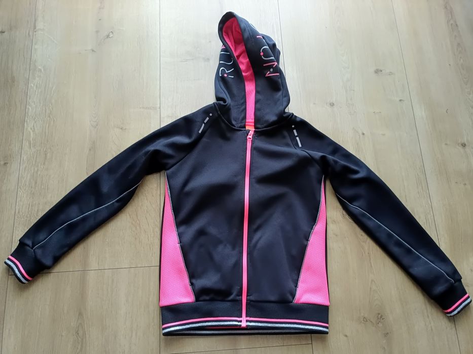 Cool club bluzka dziewczęca polar Sports tech czarny róż rozm 146